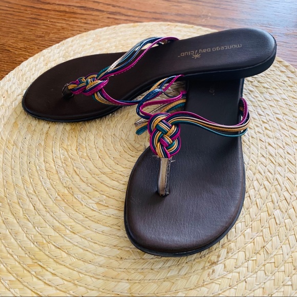 Montgomery Bay Club Thong Slip-on Sandals Size 8.5 - Picture 3 of 10